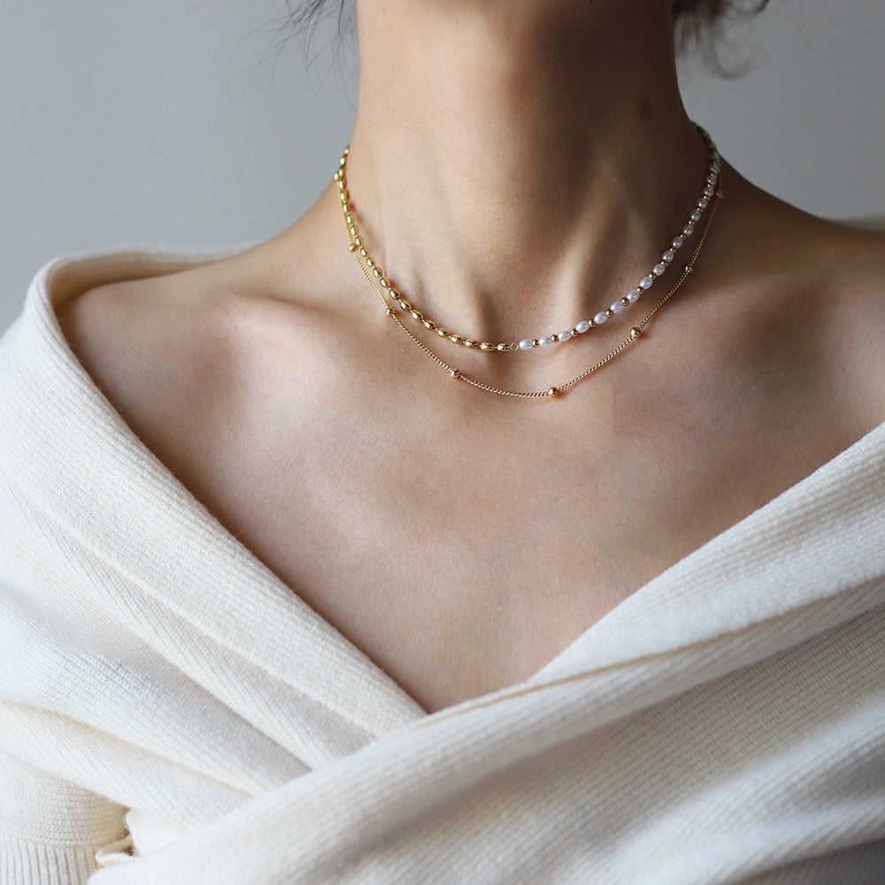 The Pearl Meridian Layered Necklace