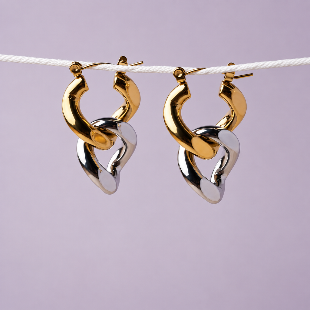 The Duo-Tone Link Hoops