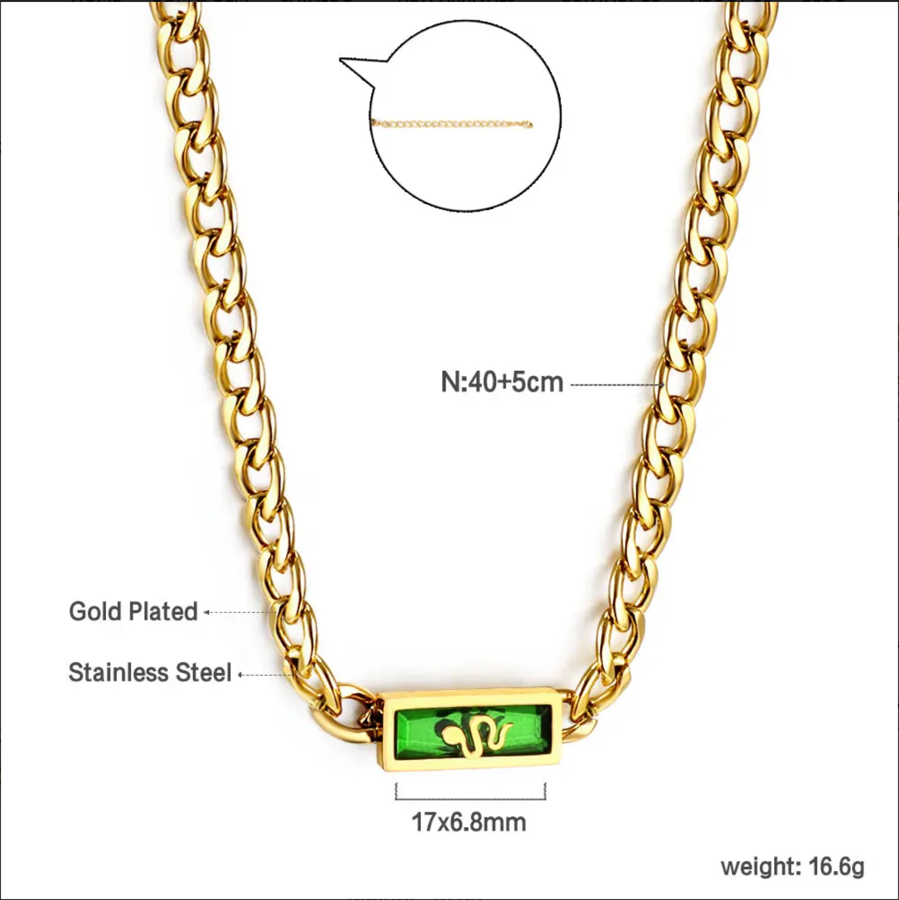 The Verdant Serpent Necklace