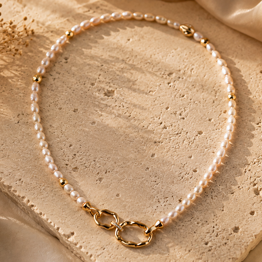 The Freshwater Pearl Link Necklace