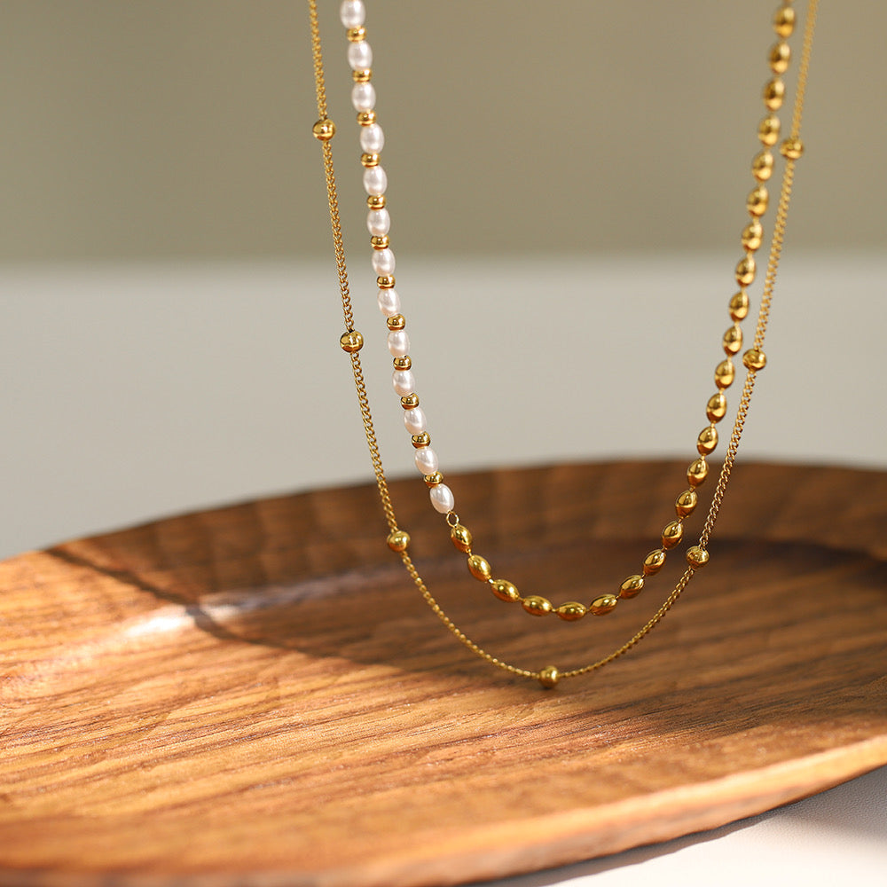 The Pearl Meridian Layered Necklace