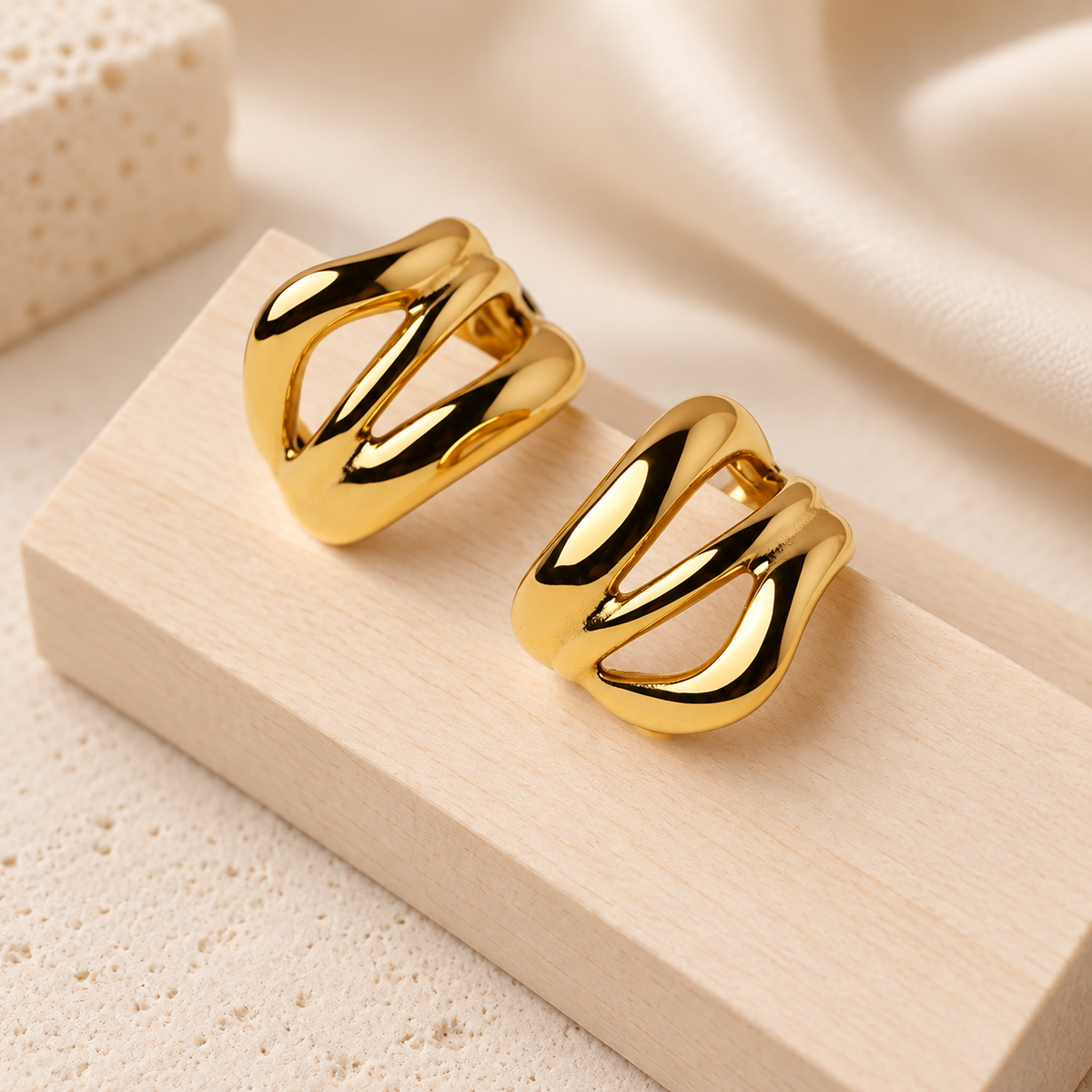 The Sculpted Ribbon Studs
