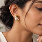 The Luna Pearl Swirl Studs