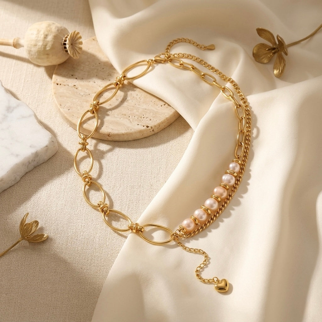The Heart-Drop Asymmetrical Necklace