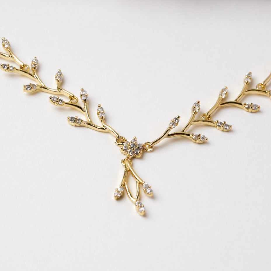 The Elara Crystal Vine Jewellery Set