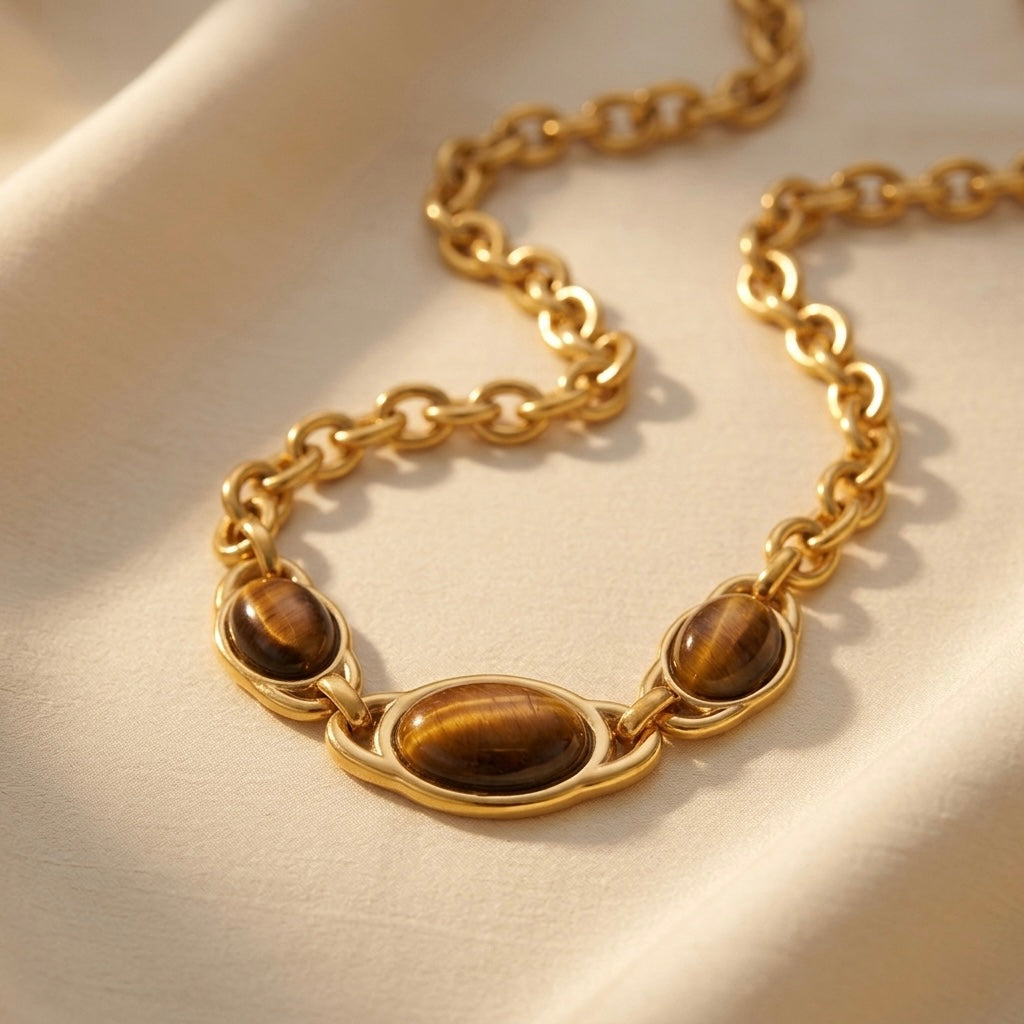 The Tiger’s Eye Statement Collar