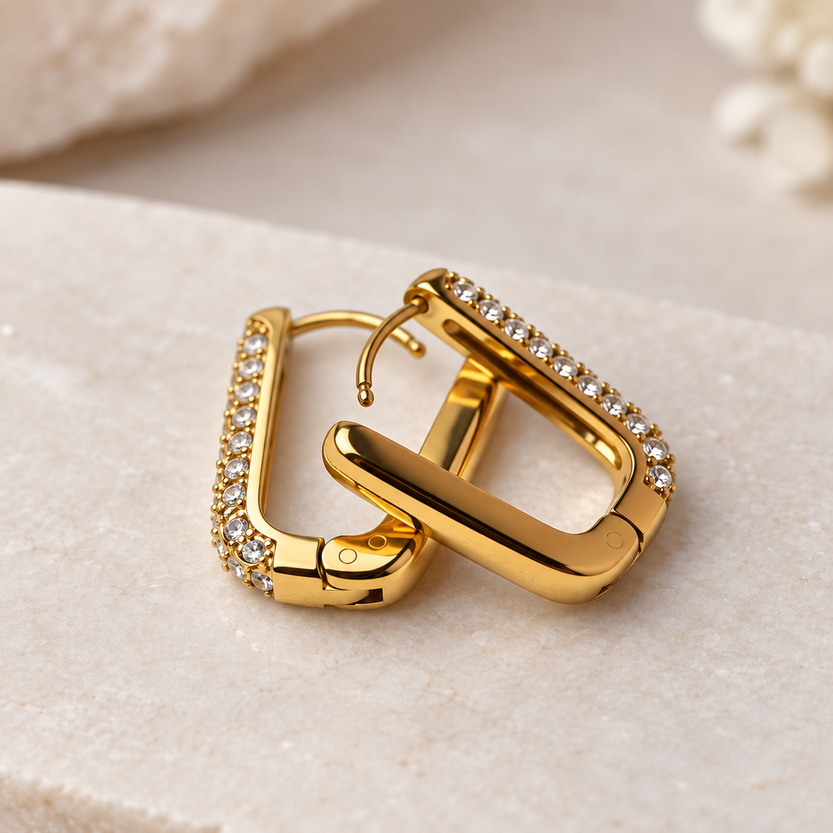 The Pavé Bar Hoops