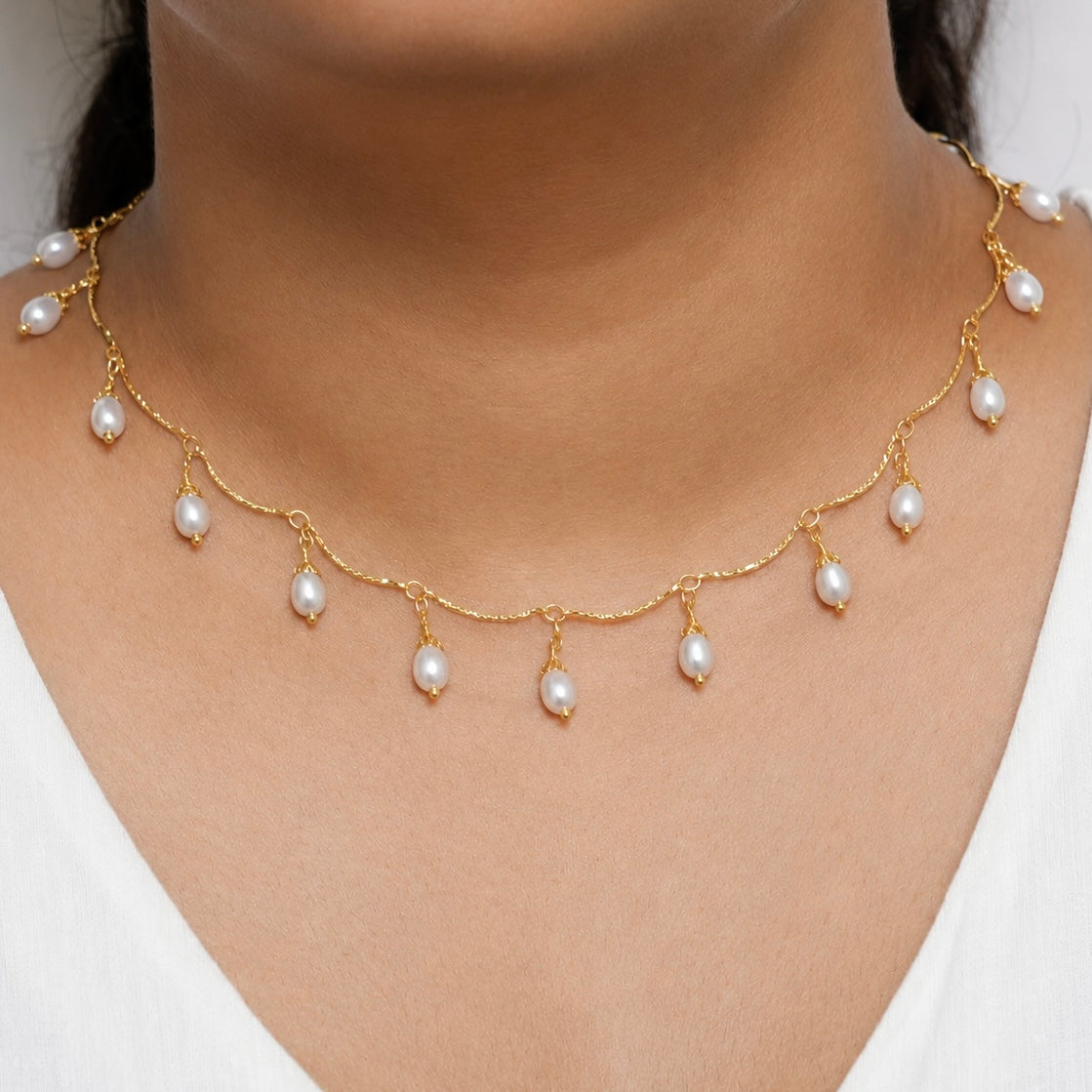 The Colette Pearl Fringe Necklace