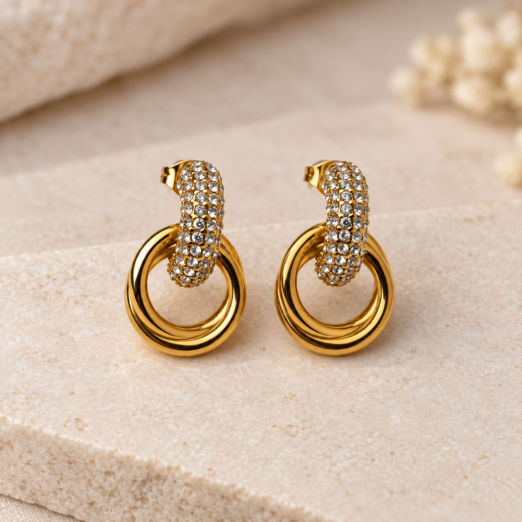 The Aurelia Pavé Link Earrings