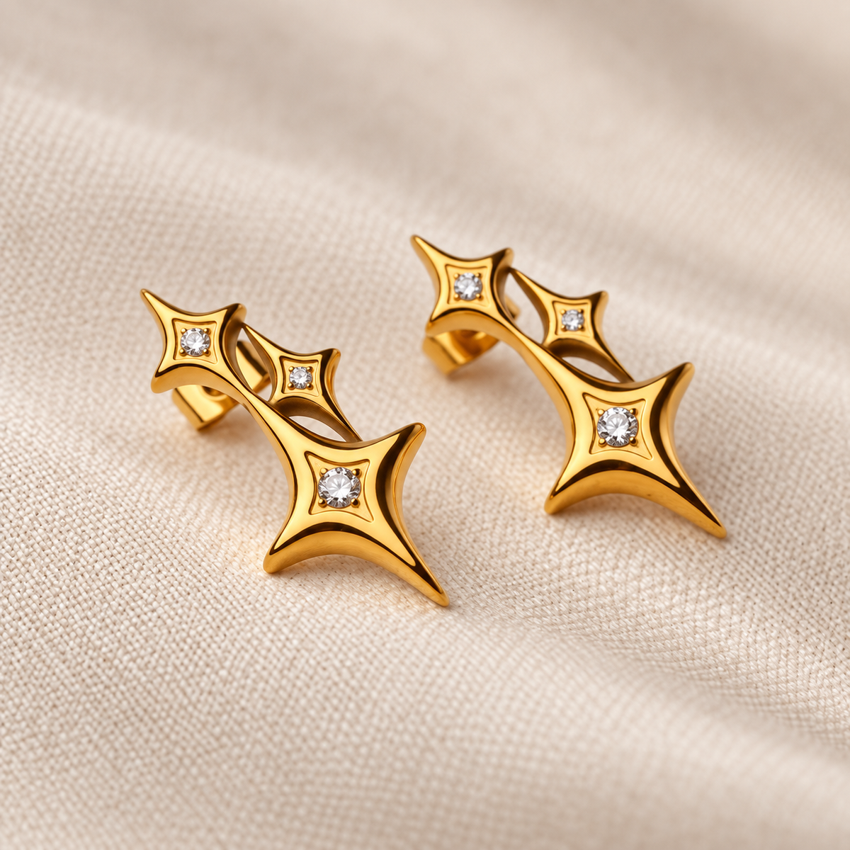 The Astra Four-Point Star Studs