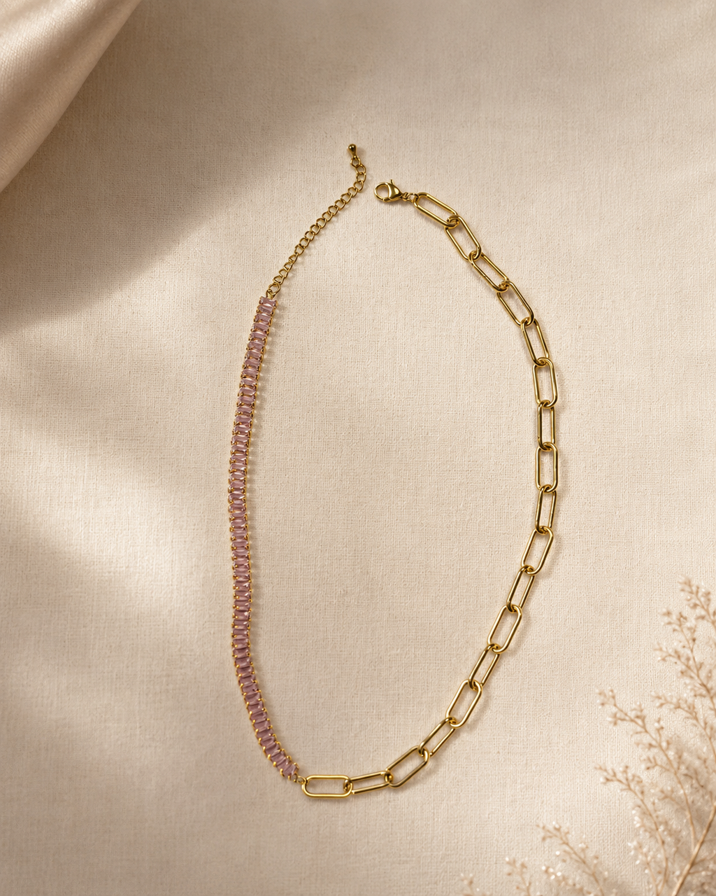 The Rose Asymmetrical Link Necklace