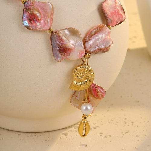 The Atlantis Shell & Pearl Medley Necklace