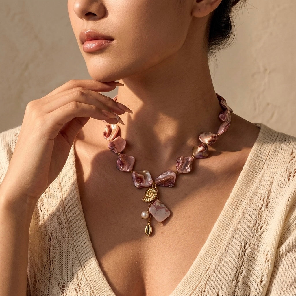 The Atlantis Shell & Pearl Medley Necklace