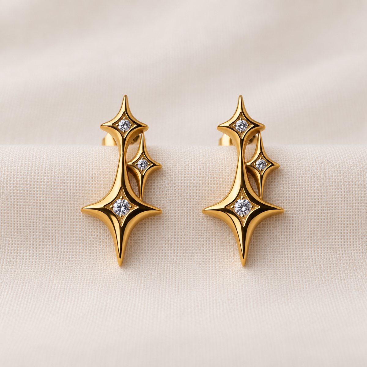 The Astra Four-Point Star Studs