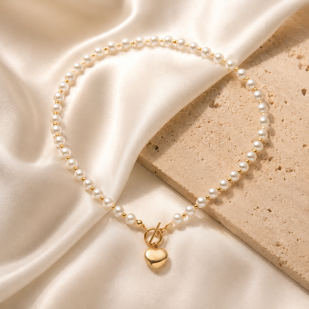 The Eternal Heart Pearl Necklace