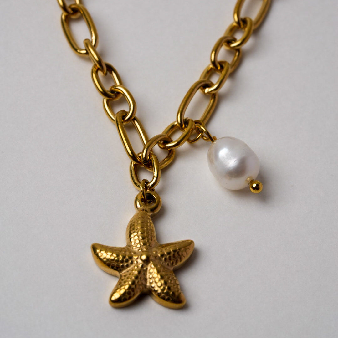 The Maris Starfish & Pearl Necklace