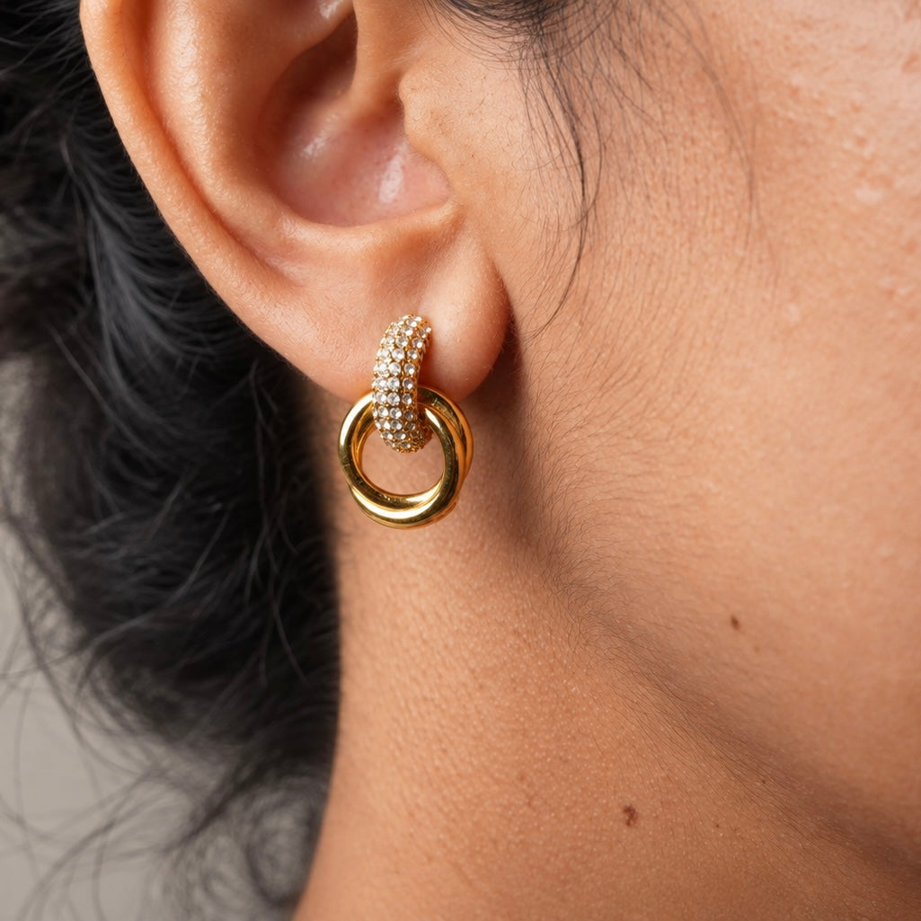 The Aurelia Pavé Link Earrings