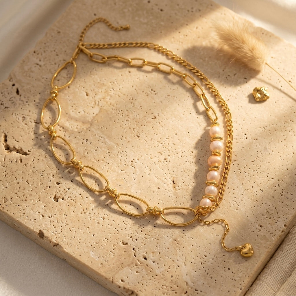 The Heart-Drop Asymmetrical Necklace