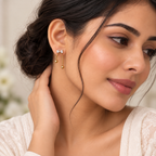The Celeste Bow & Pearl Drop Studs