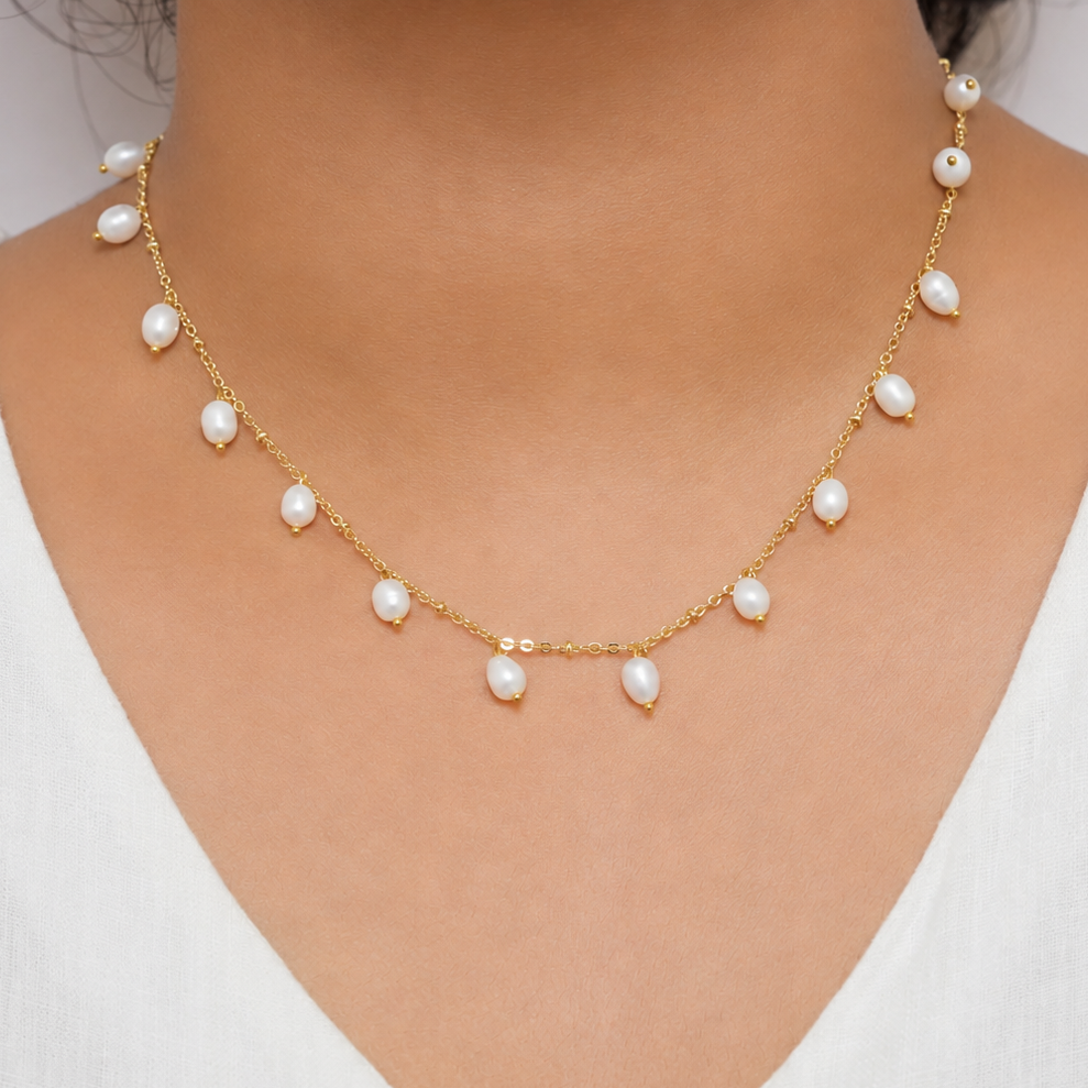 The Ondine Pearl Droplet Necklace