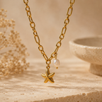 The Maris Starfish & Pearl Necklace