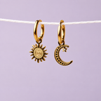The Sol & Luna Charm Hoops