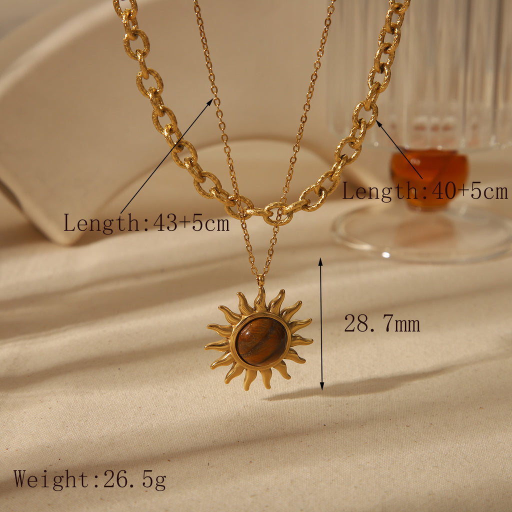 The Solar Tiger Layered Necklace