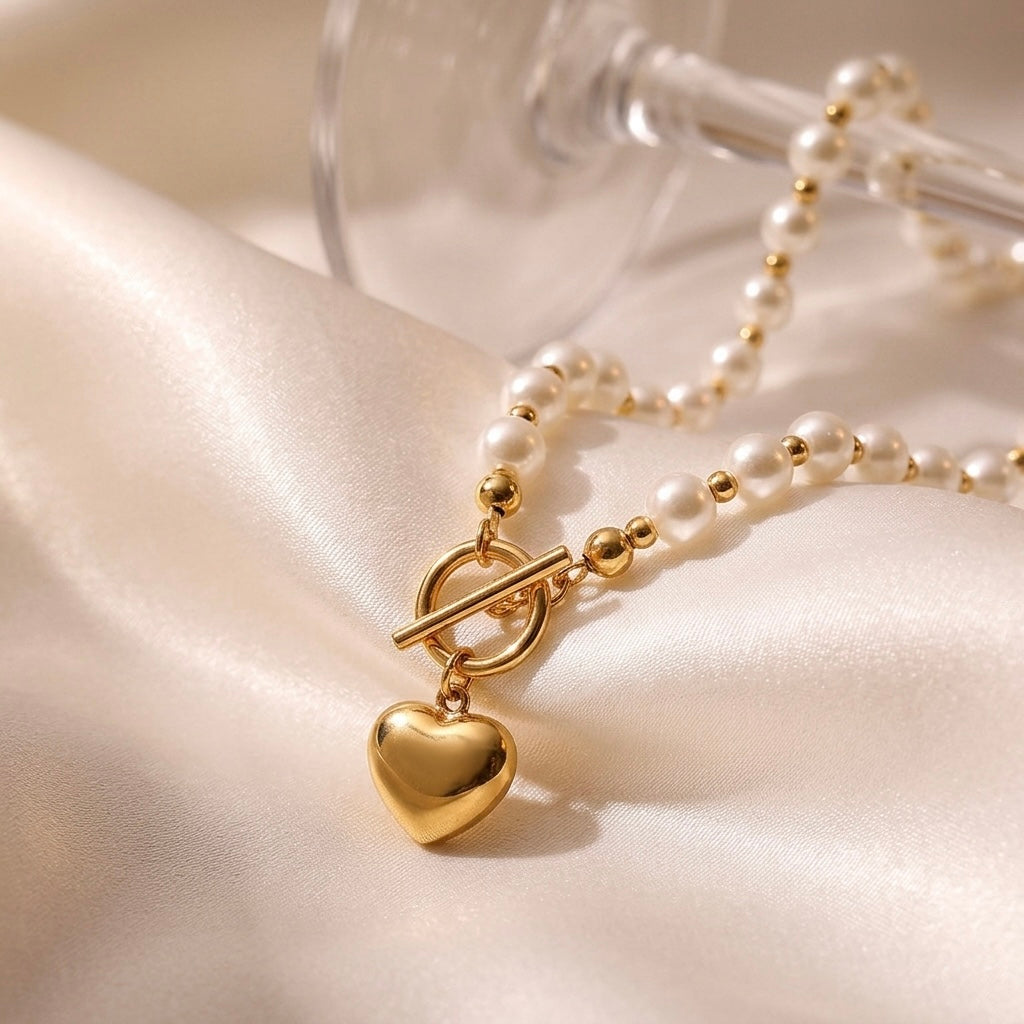 The Eternal Heart Pearl Necklace