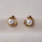 The Luna Pearl Swirl Studs
