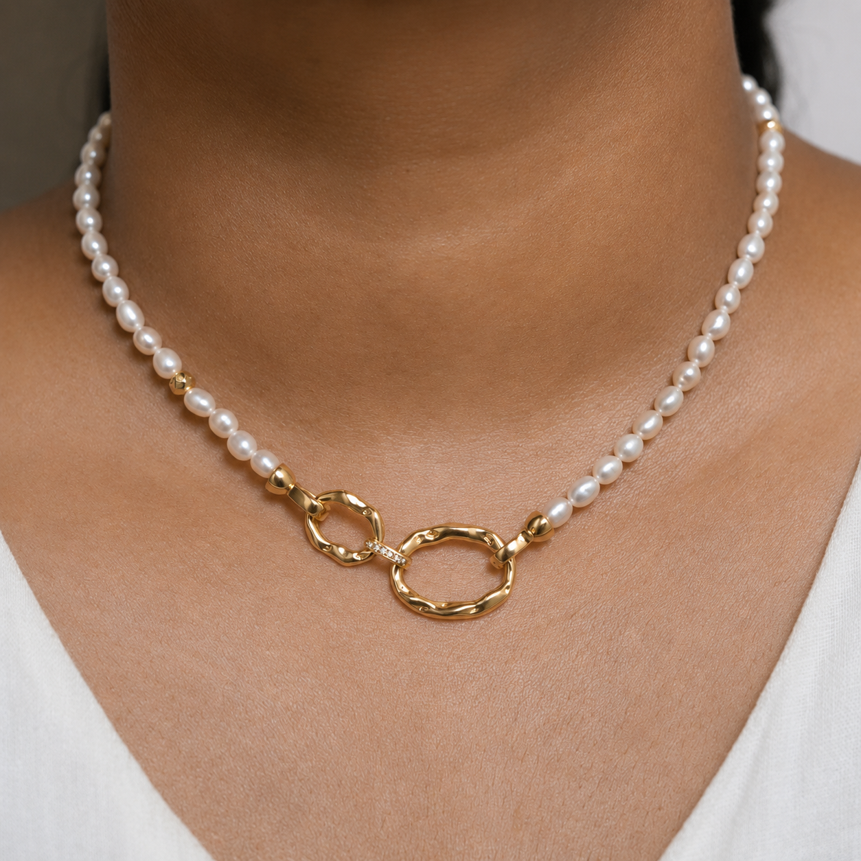 The Freshwater Pearl Link Necklace