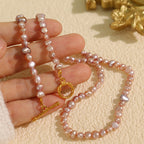 The Lustrous Rose Pearl Necklace