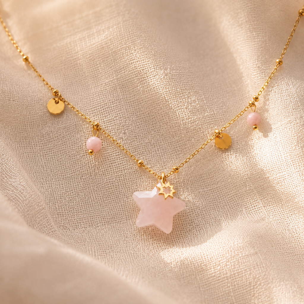 The Stella Rose Natural Stone Necklace