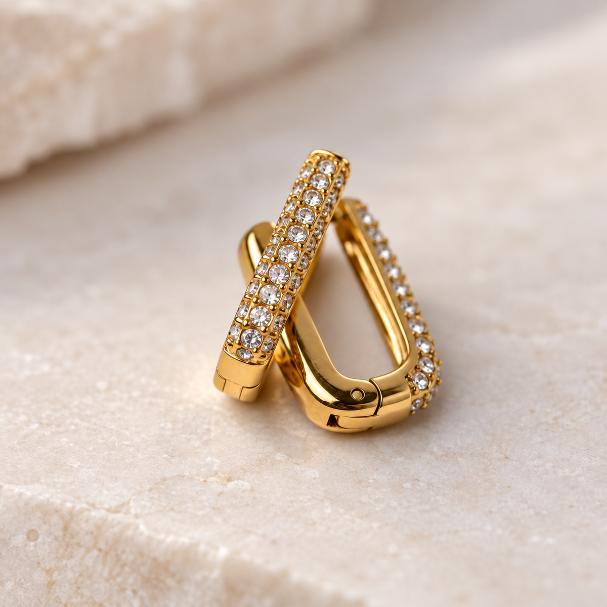 The Pavé Bar Hoops