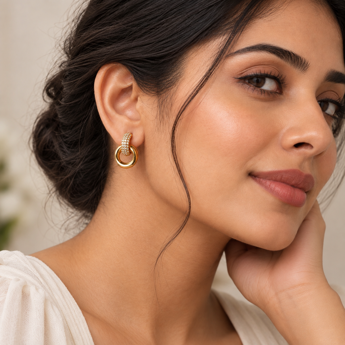The Aurelia Pavé Link Earrings