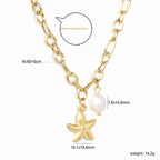 The Maris Starfish & Pearl Necklace
