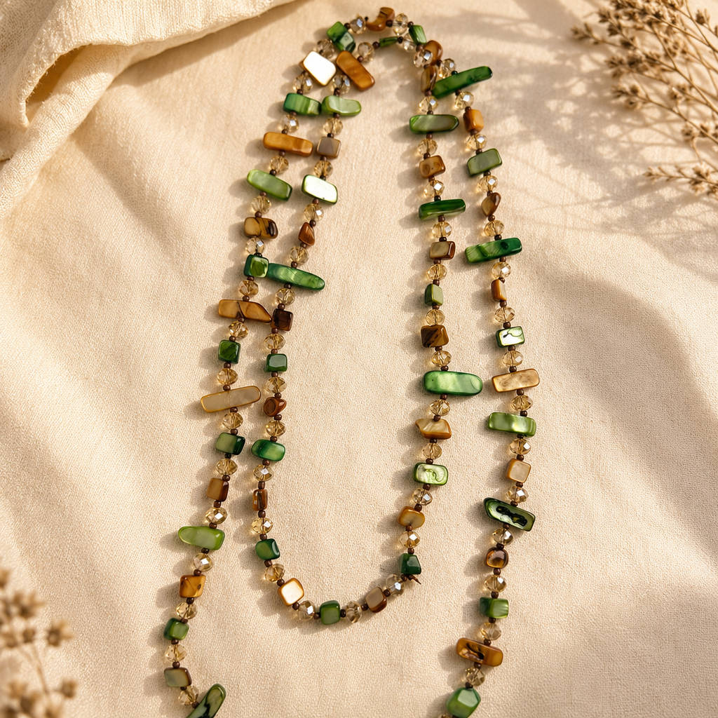 The Bohemian Mosaic Shell Necklace