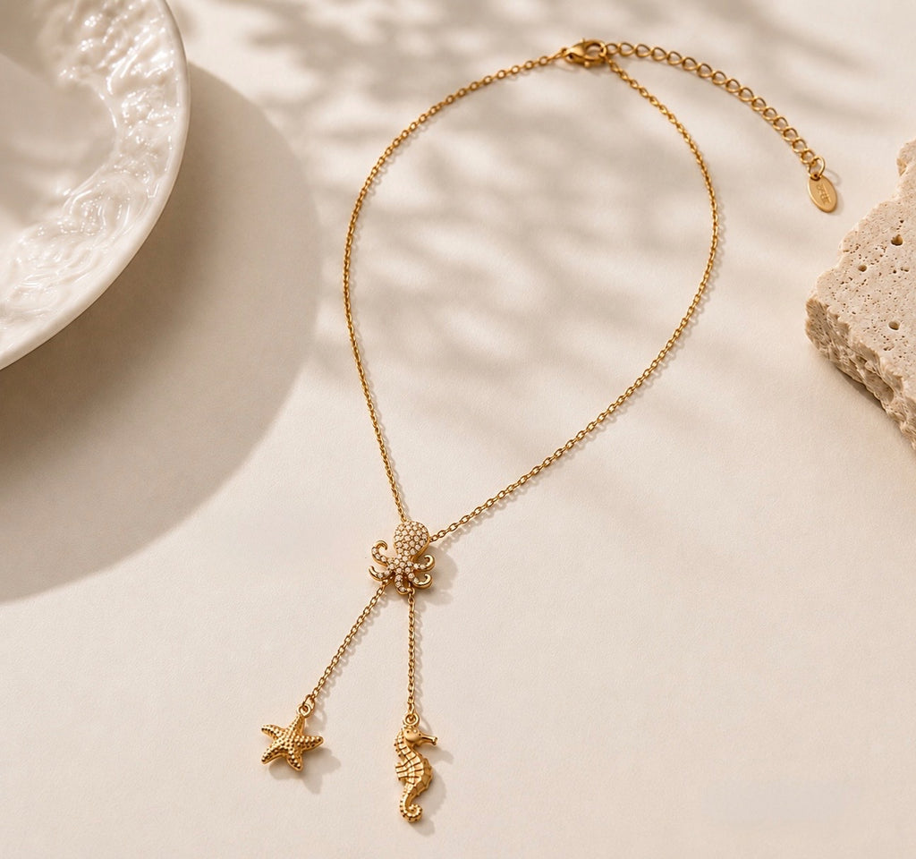The Tidal Trio Charm Necklace