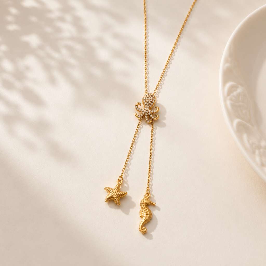 The Tidal Trio Charm Necklace