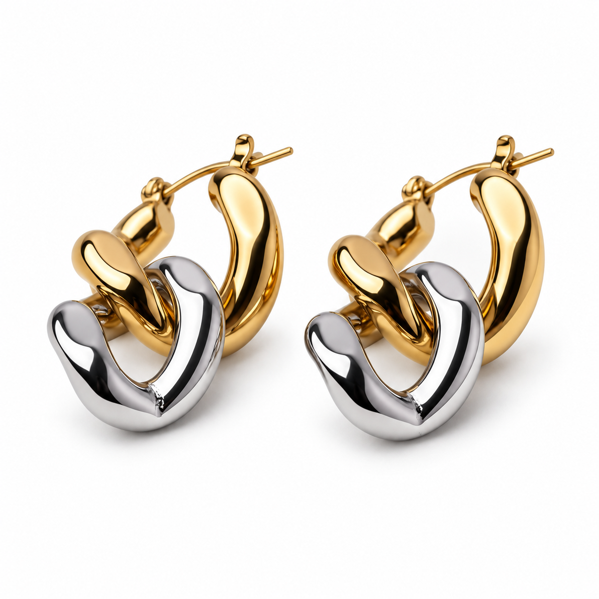 The Duo-Tone Link Hoops