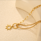The Solara Openwork Sun Necklace