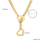 The Amora 18K gold-plated double heart pendant necklace